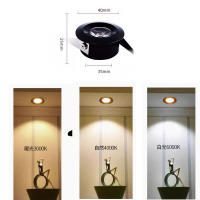 Focos LED Mini luces Led de techo 3W bombillas integradas para vitrina de mostrador de gabinete AC85-265V DC12V - details 3