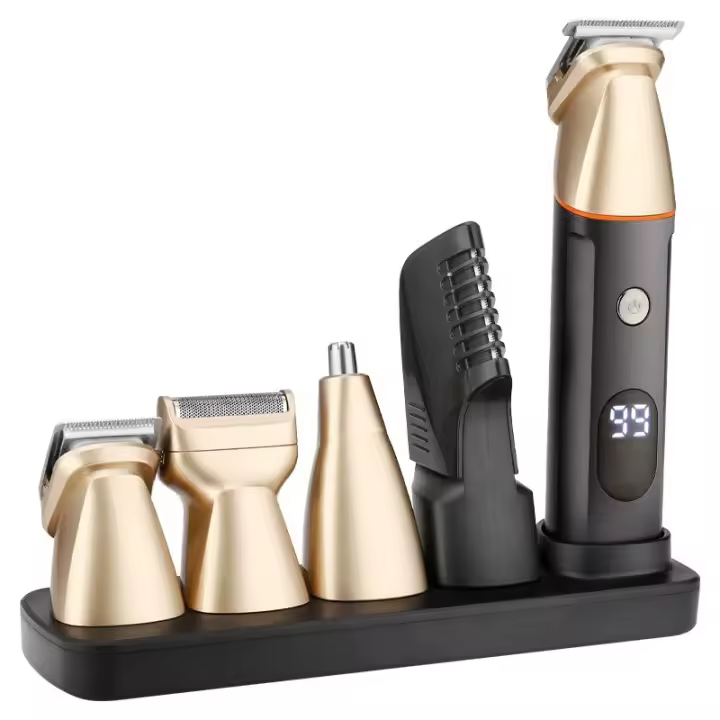 Tijera de empuje eléctrica universal Fader eléctrico LCD Fader de corte de pelo Dispositivo de corte de pelo Maquinilla de afeitar eléctrica Dispositivo de pelo de nariz - 1