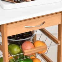 Carrito de Cocina con Ruedas Multiusos con Cajón y 4 Cestas Extraíbles Metal Blanco - details 17