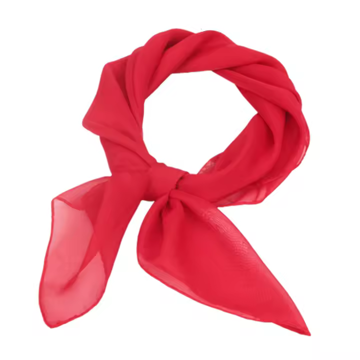 Bufanda de gasa para el cuello, pañuelo cuadrado fino, accesorios de moda para ropa, color sólido - 1