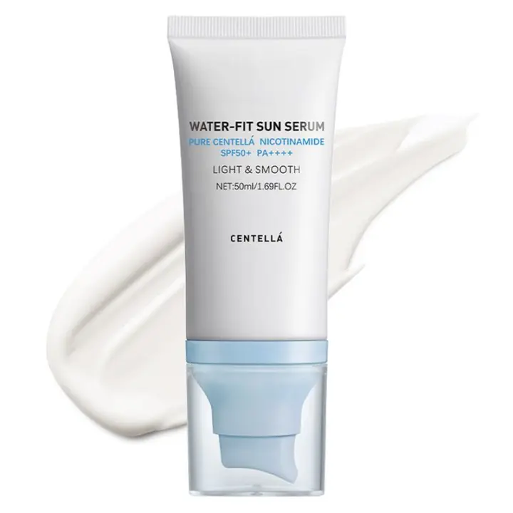 Protector solar SPF 50 Centella Asiatica Protector solar refrescante no pegajoso 50 ml Esencia de protector solar para el cuidado de la piel sensible, seca y grasa - 1