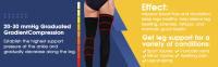 1Pair Thigh High Footless Compression Stockings Medical 20-30 MmHg Gradient Compression Leg Support for Varicose Veins Swelling - details 4