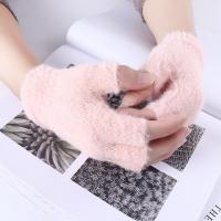 Guantes cálidos y suaves para hombre y mujer, manoplas coreanas de piel sintética, accesorios de mano cálidos, guantes de felpa, guantes de medio dedo - details 2