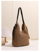 Bolso de Paja Tejido Bolso de Playa de Vacaciones para Mujeres Bolso de Hombro Casual - details 4