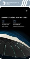 Paraguas plegable automático resistente al viento, 72 varillas de fibra de vidrio reforzadas, paraguas de protección contra el sol y la lluvia UV 50+ para hombres y mujeres - details 34