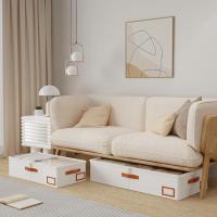 Organizador de Armario de Cajón de Bajo de Cama 3 Juegos, Bolsa de Armario, Ropa Plegable con Ventanas Transparentes, para Edredones, Mantas - details 1