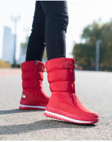 Botas de nieve de terciopelo para mujer, botas de algodón casuales gruesas de caña media cálidas antideslizantes - details 9