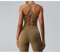 Conjunto de Yoga Sin Costuras de Alta Elasticidad para Mujeres 2pcs Pantalones de Yoga de Cintura Alta Traje de Gimnasio Fitness Ropa de Entrenamiento para Niñas - details 7