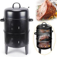 Barril de Parrilla 3-en-1 Ajustable 84cm, Red de Carbono, Termómetro, Doble Capa para Estofado - details 2