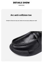 Zapatos Oxford formales cómodos con cordones de piel para hombre, para negocios, oficina, transpirables, redondos, de uso diario - details 5