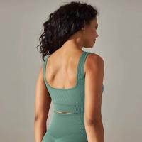 Sujetadores deportivos sin costuras para mujer, ropa interior a prueba de golpes para correr en el gimnasio, top corto, sujetador de yoga transpirable - details 13