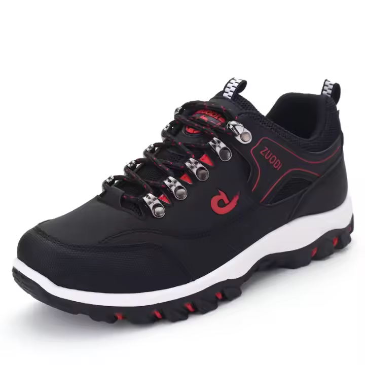 Botas de senderismo al aire libre para hombre, botines antideslizantes con hebilla de Metal, color negro - 1