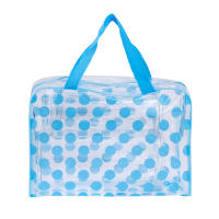 Bolso De Maquillaje Para Mujer Transparente Con Puntos Impermeable De PVC Bolso Portátil De Almacenamiento Para Cosméticos Y Toallitas Bolsa De Baño Para Mujeres - details 2