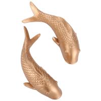 Adorno colgante de pared para decoración del hogar, estatuilla de pez dorado, carpa de resina, 2 piezas, personalidad, Fondo de restaurante - details 2
