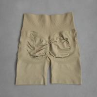 Pantalones cortos de Yoga para mujer, pantalones cortos deportivos sin costuras para gimnasio, pantalones cortos de entrenamiento de cintura alta con realce, pantalones cortos deportivos para Fitness, pantalones cortos de ciclismo - details 14
