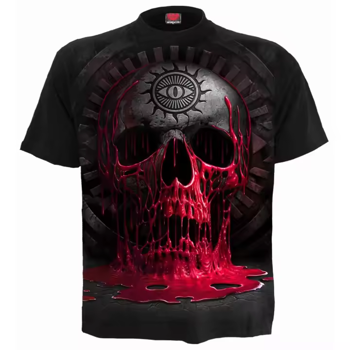 SPIRAL DIRECT BLEEDING SOUL Camiseta/Tatuaje/Traje de calavera/Cruz/Metal/Sangre/Nuevo/Top/Camiseta - 1