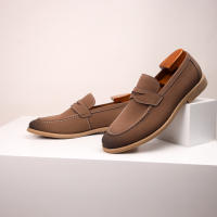 Mocasines de color claro, zapatos casuales de cuero para hombre, zapatos de cuero genuino - details 18
