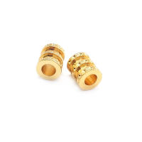 Gran Espaciador de Cilindro de Latón Dorado de 18K Accesorios para Hacer Pulseras - details 74