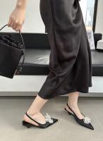 Nuevas Sandalias de Flores con Diamantes de Imitación Estilo de Hada, Viento, Tacón Grueso, Bolsa, Cabeza, Zapatos Individuales Vacíos - details 27
