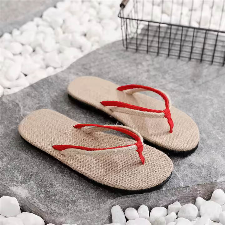 2025 nuevas zapatillas de lino para el hogar, zapatillas de pareja para hombre, zapatillas de lino para el suelo de verano para mujer - 1