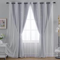 Cortinas de Dormitorio de Doble Capa Aislantes Térmicos Opaques con Ojales Protección UV,1 pieza - details 14