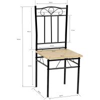 Juego de Comedor de Madera Veteada y Sillas Mesa y Sillas de Metal para Comedor, Cocina y Sala de Estar - details 2