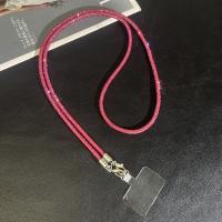 Cordón colgante con purpurina y diamantes de imitación para teléfono, cadena cruzada de estilo largo, cuerda para teléfono móvil, cadena de lujo antipérdida para teléfono móvil - details 9