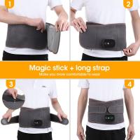 Cinturón de masaje lumbar con compresa caliente ajustable, soporte para la parte baja de la espalda, alivio del dolor, masajeador de cintura con calor - details 10