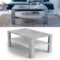 Mesa de sofá con estante, mesa de centro, mesa central, madera ecológica, diseño moderno, medidas: 100 x 60 cm - details 15