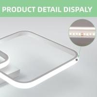 50W Plafon LED Techo Regulable, Lampara Techo con Mando a Distancia 3000K-6500K 59cm, Moderno Lamparas de Techo Salon Cuadrado para Dormitorio Salon Baño Cocina Comedor Pasillo - details 4