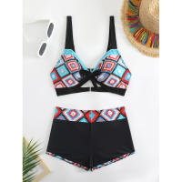 Nuevo traje de baño de dos piezas, bikini estampado de talla grande, traje de baño para mujer - details 19
