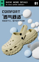 Zapatos con agujeros de coco para hombre, novedad de verano, deportes de conducción al aire libre, sandalias antideslizantes gruesas resistentes a los olores para el hogar - details 3