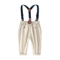 Conjunto de dos piezas de camisa de manga larga y overol estilo coreano para bebé, ropa formal para niños, oferta caliente de otoño. - details 3