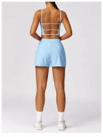 Pantalones cortos deportivos casuales y sueltos de nylon para yoga y ejercicios de autómneo y invierno acero inoxidable rápido secado - details 9