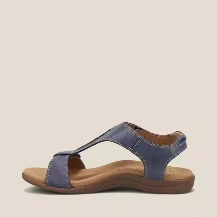 Sandalias ligeras con correa en el tobillo para mujer, zapatos Retro duraderos y suaves con punta abierta para playa y exteriores, 2024 - 1