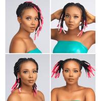 Extensiones de trenzas de pelo sintético para hombres Afro, 1 Uds., rastas hechas a mano, peluca Reggae negra, trenzas rizadas a granel, cabello trenzado de ganchillo - details 10
