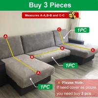 Fundas de sofá impermeable para sala de estar, cubierta gruesa de Jacquard para sofá esquinero en forma de L, 1/2/3/4 asientos，Funda de Sofá - details 5