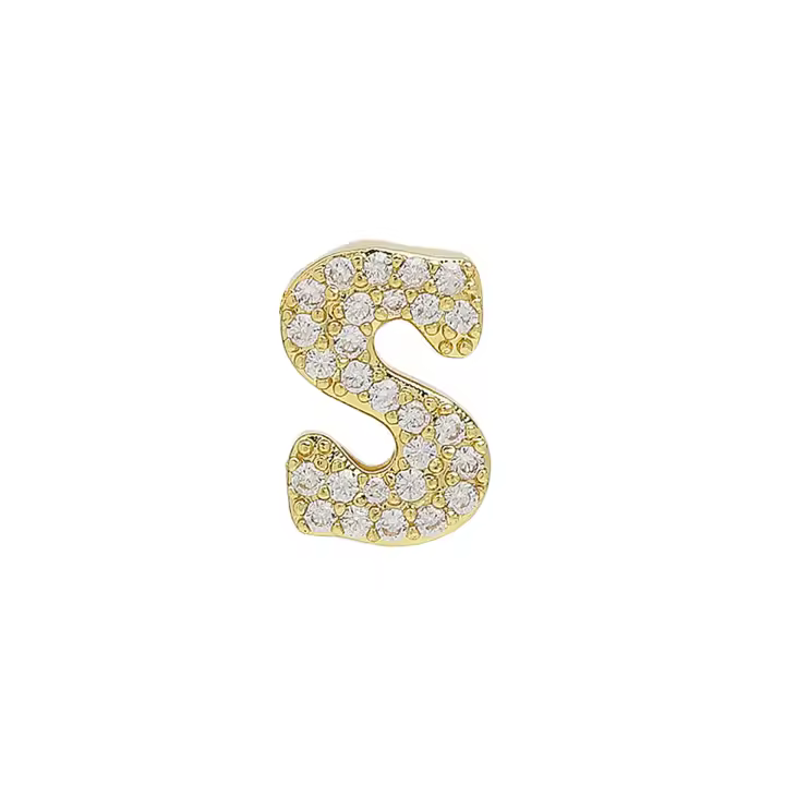 Pulseras personalizadas con 26 letras en inglés, pulseras con nombre de circonita de cristal, pulseras con letras deslizantes DIY, joyería de cumpleaños - 1