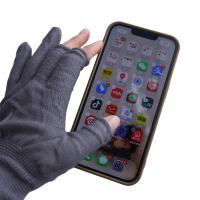 Protección solar para ciclismo al aire libre, guantes de nailon de Color sólido para hombre, guantes antideslizantes con dos dedos para pantalla táctil - details 6