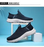 Los hombres zapatos transpirables de malla tejida ultra-ligeros con suela gruesa de pedal. - details 6
