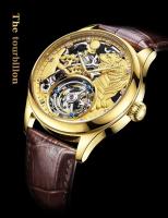 Reloj Mecánico de Lujo AESOP Skeleton Tourbillon Dorado Reloj Automático Impermeable con Correa de Cuero Categoría de Formal para Hombres - details 0