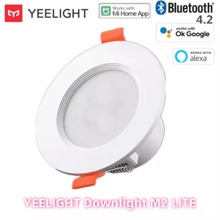 Yeelight-luz descendente de malla M2 Lite, luz descendente inteligente de 220V, conectividad Bluetooth, brillo ajustable de 6000K y temperatura de Color para Mi Homekit, Google Alexa - 1