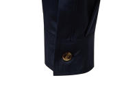 Camisa de manga larga con botones para hombre, camisa informal de negocios, Color sólido, cómoda, Social, Oficina, blusa blanca y negra, moda de otoño - details 17