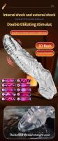 Extensiones de manga Leten, condones para hombres, vibradores retardantes de agrandamiento, anillo de cristal, cubierta vibratoria, Juguetes sexuales para hombres - details 7