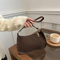 Bolso Hobo pequeño con textura roja para mujer, bandolera de un solo hombro, a la moda - details 11