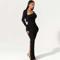 Vestido de Moda Otoño 2025 Nuevo Estilo para Mujer con Mangas Largas, Cuello en V y Abertura Curva en la Espalda. - details 3