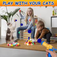 Juguete Para Gatos Con Bolas De Colores Y Lanzador De Bolas Juguete De Peluche Para Entrenamiento Y Juego En Casa Para Gatos Domésticos - details 9