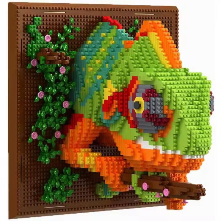 Juego de bloques de construcción camaleón para arte de pared; Un juego de decoración de pared para adultos que aman pasatiempos creativos (2688 piezas), juguetes, regalos para niños y adultos - 1