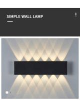 Luz de pared LED de aluminio para exteriores, dispositivo fijo impermeable, adecuado para escaleras, pasillos y puertas - details 1
