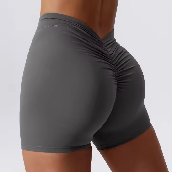 Pantalones Cortos de Yoga para Mujer Cintura Alta Deportiva de Mallas Cómodos para Fitness, Gimnasio A Prueba de Escaras, Sensación Desnuda, Espalda en Forma de V - 1